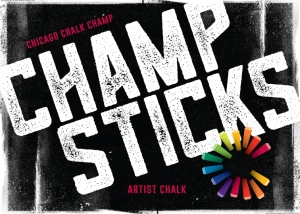 Champ Sticks tm is Premium Street Art Chalk from the Chicago Chalk Champ